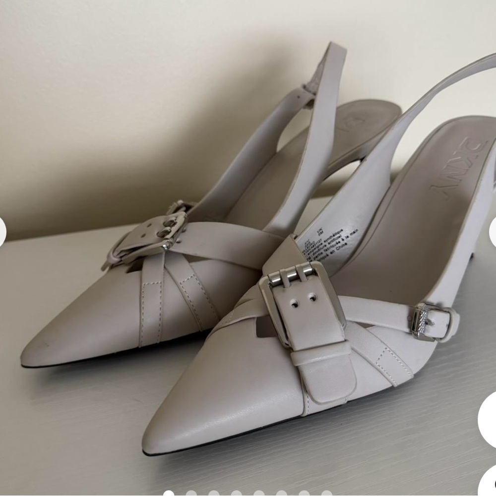 DKNY Women's Slingback Heels in Light Gray